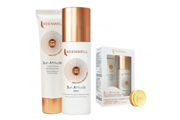 Набор солнцезащитных средств Keenwell Sun set - facial cream SPF50 + fluid body emulsion SPF30