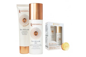 Набор солнцезащитных средств Keenwell Sun set - Multi-Protective facial cream SPF50 + After sun emultion-spray