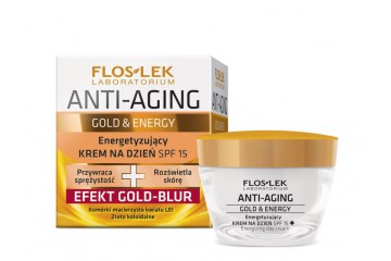 Дневной стимулирующий крем Floslek Anti-Aging Gold & Energy Energizing day cream SPF 15