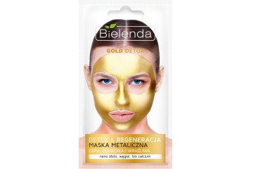 Золотая детокс маска для лица Bielenda Gold Detox Metalic mask