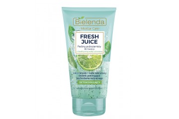 Крупнозернистый пилинг для лица с биоактивной цитрусовой водой Лайм Bielenda Fresh Juice Detoxifying Face Peeling Lime