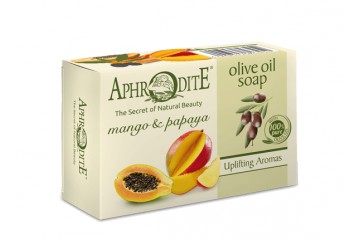 Оливковое мыло Манго и Папайя AphrOditE Olive oil Mango & Papaya (Z-71)