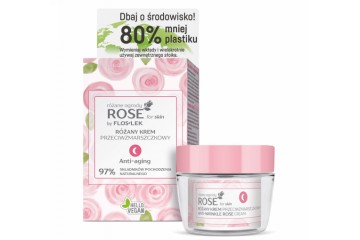 Ночной крем от морщин с розой Floslek ROSE for skin Anti-wrinkle rose night cream