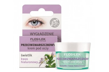 Разглаживающий крем для век с очанкой и гиалуроновой кислотой Floslek Anti-wrinkle eye cream eyebright and hyaluronic acid