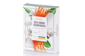 Набор тканевых масок для лица с протеинами шелка Petitfee Silk Amino Serum Mask 10 шт.