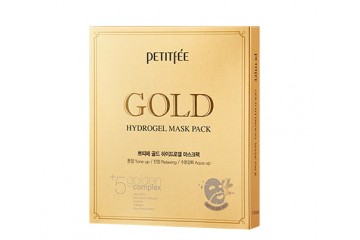 Набор из 5 гидрогелевых масок для лица с золотым комплексом Petitfee Gold Hydrogel Mask Pack +5 golden complex