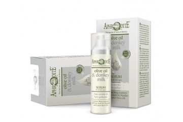 Антивозрастная защитная сыворотка Aphrodite Olive Oil & Donkey Milk Anti-wrinkle & Anti-pollution Serum (D-29W)