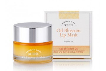 Ночная маская для губ с витамином Е и маслом облепихи Petitfee Oil Blossom Lip Mask 15g