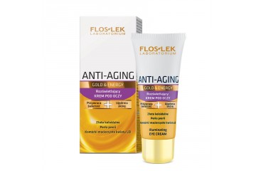 Осветляющий крем для кожи вокруг глаз Floslek Anti-Aging Gold & Energy Photo Illuminating eye cream