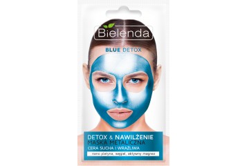 Голубая детокс маска для лица Bielenda Blue Detox Metalic mask