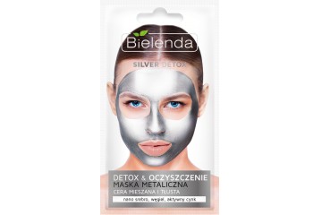 Серебряная детокс маска для лица Bielenda Silver Detox Metalic mask