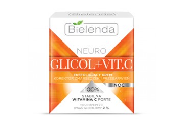 Ночной крем-эксфолиант для лица Bielenda Neuro Glicol + Vit.C Exfoliating Face Cream Night