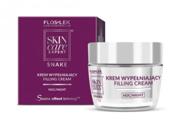 Ночной крем заполняющий морщины Floslek Skin care expert Snake Filling cream