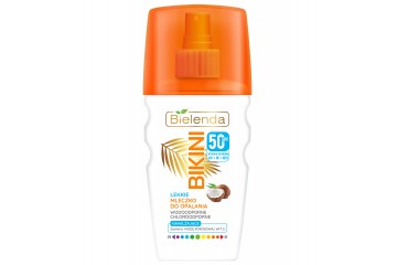 Солнцезащитное кокосовое молочко спрей для тела Bielenda Bikini Suntan Milk spray SPF50