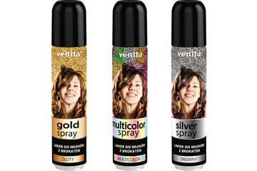 Лак для волосся з блискітками Venita Brocade Hair Spray