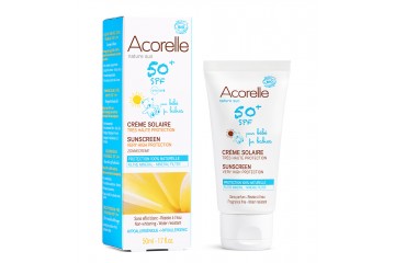 Органический солнцезащитный крем для детей Acorelle Sunscreen High Protection SPF 50 for babies
