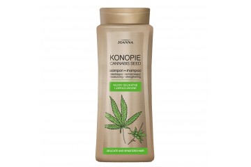Зволожуючий зміцнюючий шампунь з насінням коноплі JOANNA Cannabis Seed Moisturizing-strengthening shampoo for delicate and sensitive hair 400 ml