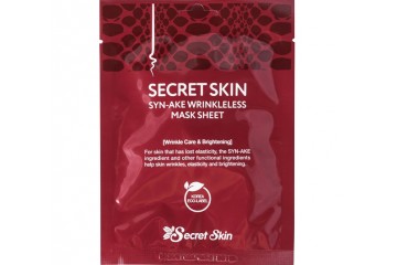Листовая маска для лица с пептидом змеиного яда Secret Skin Syn-Ake Wrinkless Mask Sheet (SS-37)