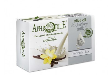 Оливковое мыло Ваниль и Ослиное молоко AphrOditE Olive oil Vanilla & Donkey milk (D-84)