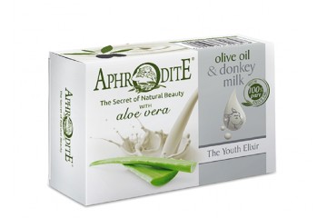 Оливковое мыло Алоэ Вера и Ослиное молоко AphrOditE Olive oil Aloe Vera & Donkey milk (D-81)