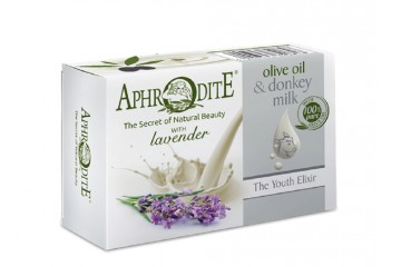 Оливковое мыло Лаванда и Ослиное молоко AphrOditE Olive oil Lavender & Donkey milk (D-83)