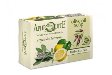 Оливковое мыло Масло лимона и Шалфея AphrOditE Olive oil Sage & Lemon (Z-76)