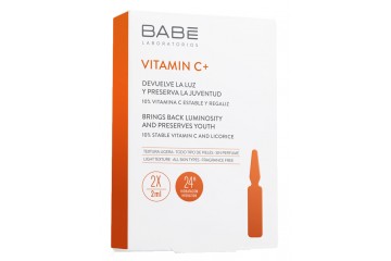 Ампулы-концентрат для депигментации с антиоксидантным эффектом BABE Vitamin C+ Ampoules 2*2 мл