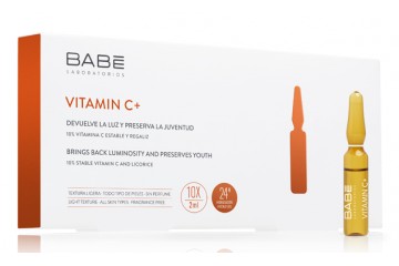 Ампулы-концентрат для депигментации с антиоксидантным эффектом BABE Vitamin C+ Ampoules 10*2 мл