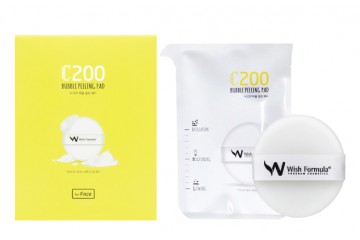 Набор спонж-пилинг для лица глубоко очищающий с витамином С Wish Formula C200 Bubble Peeling Pad 4 шт.