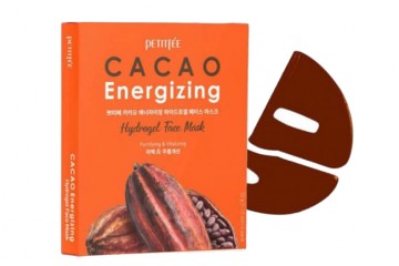 Набор гидрогелевых тонизирующих маскок для лица с экстрактом какао Petitfee Cacao Energizing Hydrogel Face Mask 5 шт.