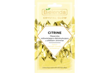 Освежающая и детоксифицирующая маска с мерцающим эффектом для лица Bielenda Crystal Glow Cetrine