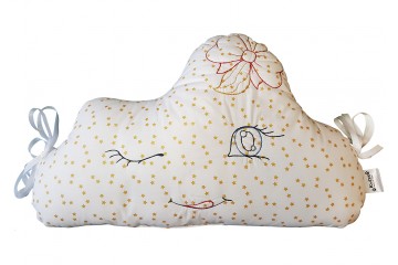 Подушка облако для детской кроватки с золотыми звездами Девочка Kuzya Production