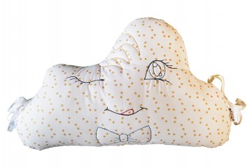 Подушка облако для детской кроватки с золотыми звездами Мальчик Kuzya Production