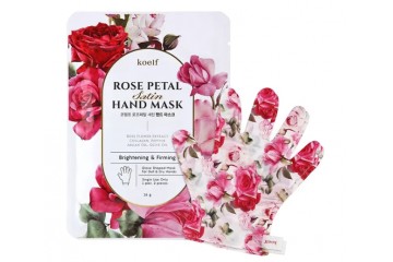 Укрепляющая маска-перчатки для рук KOELF Rose Petal Satin Hand Mask