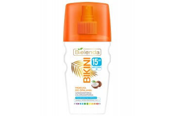 Солнцезащитный спрей для лица и волос Bielenda Bikini Coconut suntan mist face + hair SPF 15