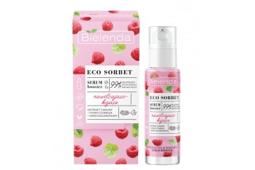 Увлажняющая и успокаивающая сыворотка для лица с малиной Bielenda Eco Sorbet Raspberry moisturizing and soothing serum booster