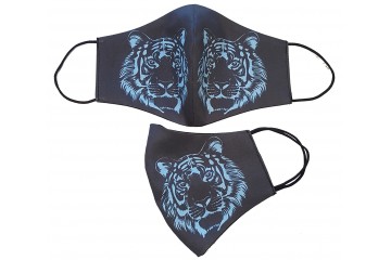 Защитная маска для лица Голубой тигр 1 шт.