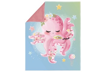 Панель для одеяла Розовый осьминог