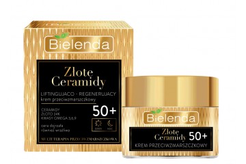 Подтягивающий и регенерирующий крем против морщин золото и керамиды Bielenda Golden Ceramides Lifting-regenerating anti-wrinkle cream 50+