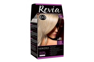 01 Платиновый блонд - Стойкая краска для волос Revia Verona Cosmetics