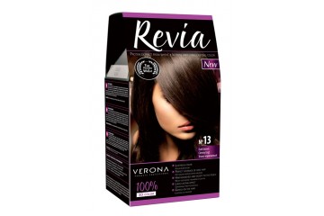 13 Темно-коричневый - Стойкая краска для волос Revia Verona Cosmetics
