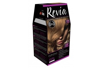 3.1 Пепельно Золотистый блонд - Стойкая краска для волос Revia Verona Cosmetics