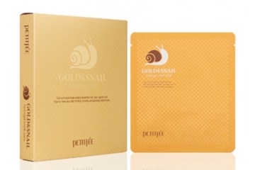 Набор из 5 гидрогелевых масок для лица с золотом и улиткой PETITFEE Gold & Snail Hydrogel Mask Pack